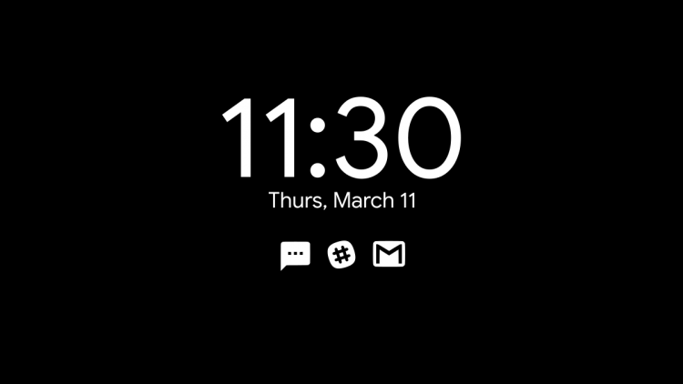 Samsung Always on Display clock.