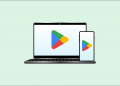 Google Play Store on phone and laptop.