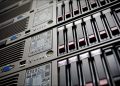 Photo showing a stack of servers