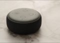 Amazon Echo Dot on a marble surface