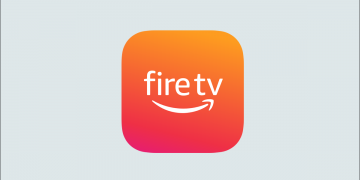 Amazon Fire TV logo on a solid background color.
