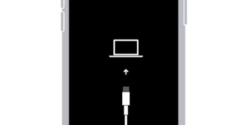 Recovery screen on an iPhone.