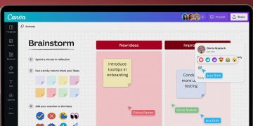 Canva Whiteboards interface.