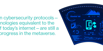 pull quote graphic Common cybersecurity protocols - the technologies equivalent to the "https" of today's internet - are still a work in progress in the metaverse.