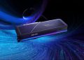 Intel Arc A770 GPU on black/blue background