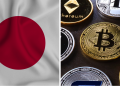 Japan flag, cryptocurrencies