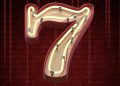 neon number 7 on binary background top seven
