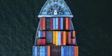 container ship storage transport colorful containers diversity outsourcing