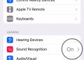 iOS 16's Sound Recognition feature.