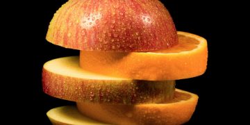 apples oranges slices mixture puzzle balance opposites fruit  savatore gersace flickr