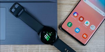 Samsung Watch and Galaxy phone.