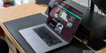 Apple MacBook Pro 2021 review laptop open on desk