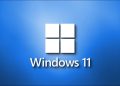 The Windows 11 logo on a blue background