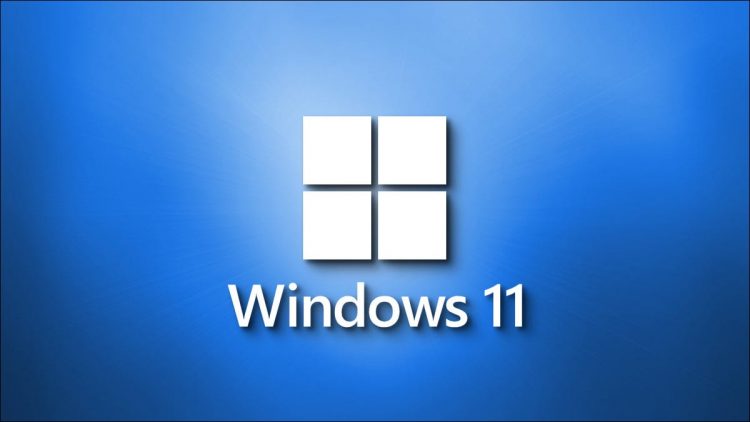 The Windows 11 logo on a blue background