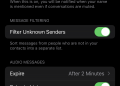 iOS 16 now sort messages between known and unknown senders