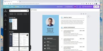 Screenshot of Canva app on desktop browser.