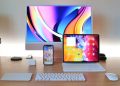 An iMac, iPad, iPhone, AirPods, and AirPods Pro