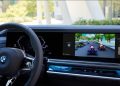 A video game on a BMW in-car screen.