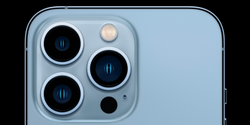 Apple iPhone Pro model with three rear cameras