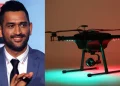 MS Dhoni launches droni Made in India consumer camera drone made by garuda aerospace