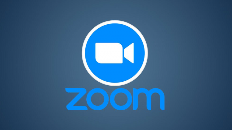 Zoom logo on a background.