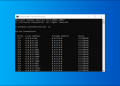 Header image. Command Prompt running "netstat -an" shown on a blue background.