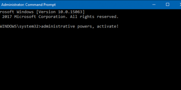 An Administrator Command Prompt window on Windows 10.