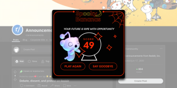 an image of the Reddit Spooky Bananas game.