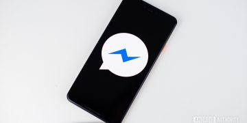 Facebook Messenger Lite on phone stock photo 1