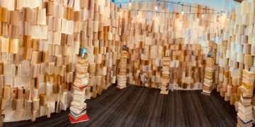 Mind-bending pulp paperback augmented reality installation from Imaginary Foundation