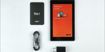 Amazon Fire tablet.