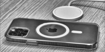 iPhone and MagSafe charger