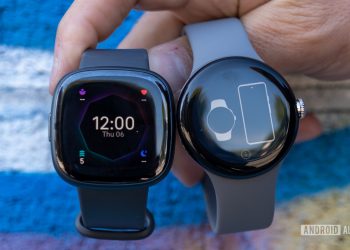 fitbit sense 2 vs google pixel watch held above