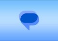 Google Messages 2022 Logo on Blue Gradient