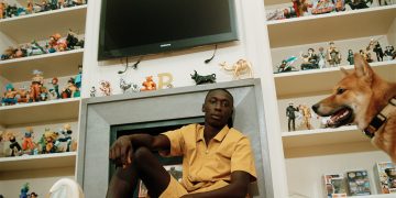 Lame’s Shiba Inu, Thor, is a constant companion (Glauco Canalis for TIME)