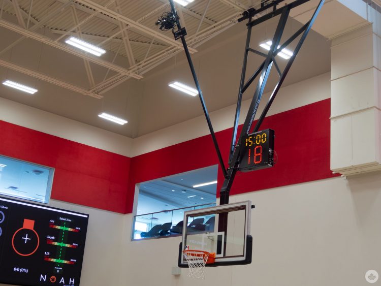 Toronto Raptors OVO Athletic Centre net with cameras