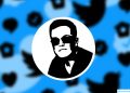 Elon Musk icon over twitter icons