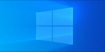 Windows 10's light desktop background.