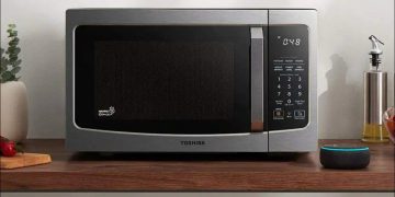 A Toshiba smart microwave.