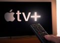 Apple TV logo on a TV
