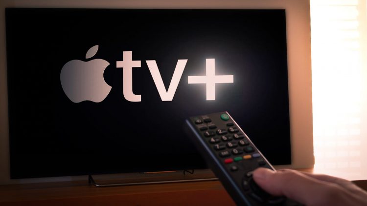 Apple TV logo on a TV