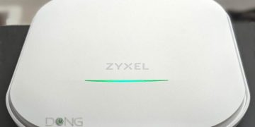 The ZyXel NWA220AX-6E access point in action