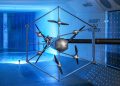 Amazon testing drone components in a wind tunnel.