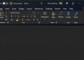 Microsoft Word in dark mode on Windows 11