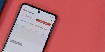 Voice recorder app on Samsung phone