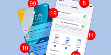 iPhone notifications.