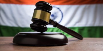 Indian Flag with Gavel