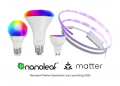 Nanoleaf's banner advertising its Matter-compatible Essentials.