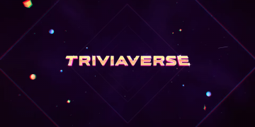 Netflix's Triviaverse logo on a purple space-themed background.