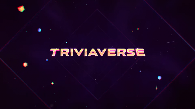 Netflix's Triviaverse logo on a purple space-themed background.